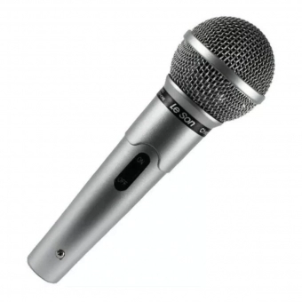 Microfone Profissional LeSon Mc200 Prata Festa Evento Prateado
