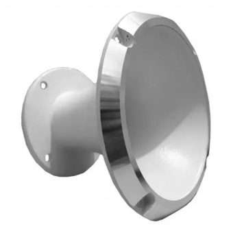 Corneta Cone Curto Rosca Bocal Alumínio Branca HL 14-50 Som