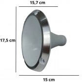 Kit 6 Corneta Cone Curto Rosca Bocal Alumínio Branca 14-25 Som
