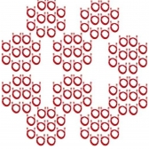 100 Cabo Rca Resistente 1m Injetado 4mm Cristal Vermelho
