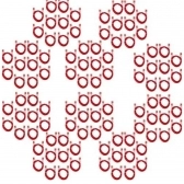 100 Cabo Rca Resistente 1m Injetado 4mm Cristal Vermelho