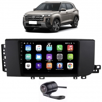 Multimídia Android Carplay 9p 2+32Gb Quadcore Creta 2026/27