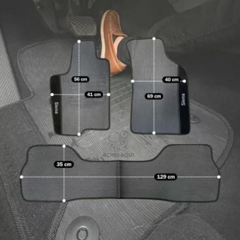 Kit Tapete Emborrachado Siena 2013 Até 2021 3 Peças