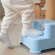 Escada Infantil 2 Degraus Antiderrapante para Vaso Pia Azul