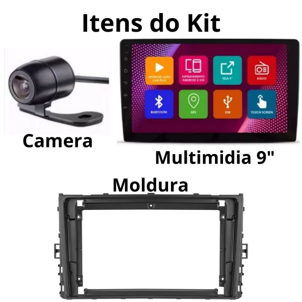 Multimídia Android Carplay 9p 2+32Gb Quadcore Polo Virtus G6