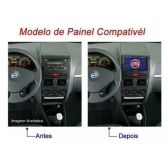 Central Multimídia 2 Din Mp5 Fiat Siena Câmera Moldura