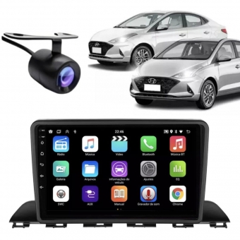 Multimídia Android Carplay 9p 2+32Gb Quadcore Hb20 Bt Gps Yt