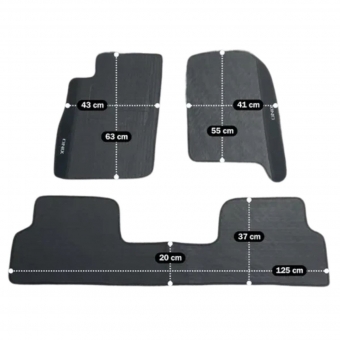 Kit Tapete Emborrachado Onix 2012 a 2017 3 Peças