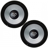 kit 2 Subwoofer Leson Prata 12 Polegadas 200w Rms 4 Ohms Grave