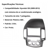 Central Multimídia 2 Din Mp5 Hyundai I30 Câmera Moldura PT