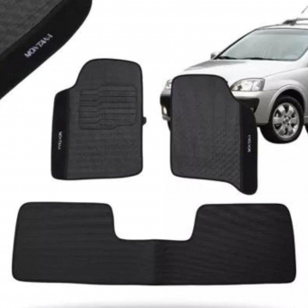 Kit Tapete Emborrachado GM Montana CD 2010 Até 2016 3 Peças
