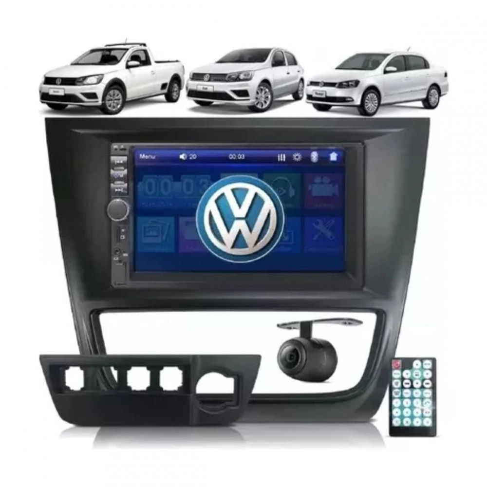 Central Multimidia MP5 Gol G6  Camera Moldura Bt Espelha