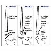 Haste de Teto Mega Flex New Ford Cromada HS329
