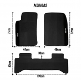 Tapete De Borracha Chevrolet S10 2012 Até 2018 3 Peças