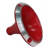 Kit 2 Corneta Cone Curto Rosca Bocal Alumínio Vermelho 14-25 Som