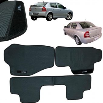 Kit Tapete Emborrachado GM Astra 1999 A 2011 3 Peças