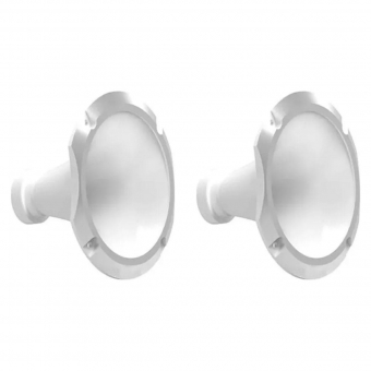 Kit 2 Corneta Cone Curto Rosca Bocal Alumínio Branca 11-25 Som