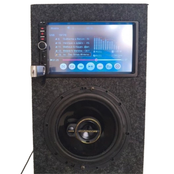 Caixa Bob Som Amplificada Bluetooth Usb 6 Pol + Multimidia