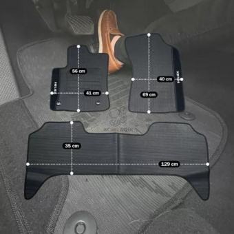 Kit Tapete Emborrachado Hilux 2019 A 2025 3 Peças