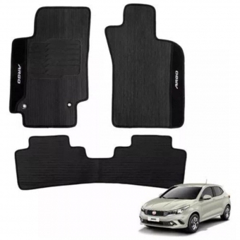 Kit Tapete Emborrachado Fiat Cronos 2017 Até 2025 3 Peças