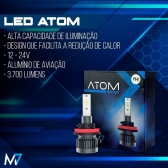 Kit Lâmpada Ultraled Atom Headlight M7 H4 4300k 3700 Lumens