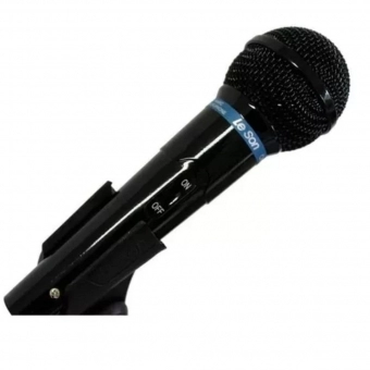 Microfone Leson Mc-200 Dinamico Profissional Preto Brilhante