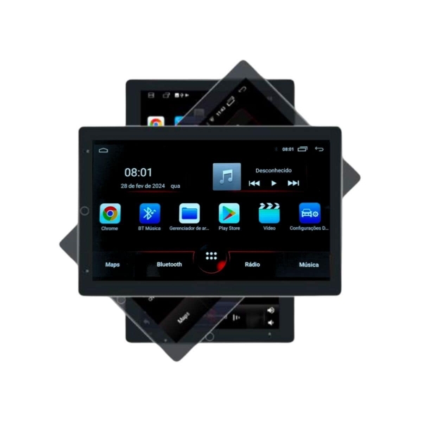 Multimídia Transformers Tela Giratória 10 Pol Android Carplay
