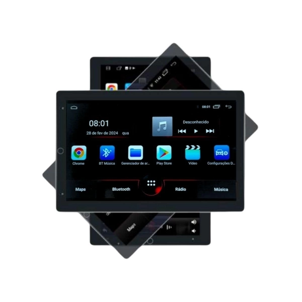 Multimídia Transformers Tela Giratória 10 Pol Android Carplay