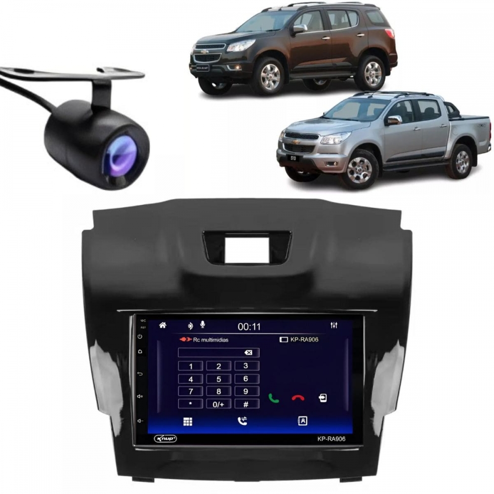 Central Multimidia Android Auto Trailblazer Moldura + Câm BP
