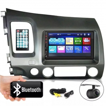 Central Multimídia 2 Din New Civic 2007/11 Câmera Ré Tela