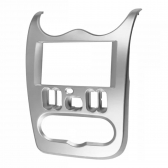 Moldura 7 Polegadas Renault Logan 2010/13 Sandero 2007/12 Prata 89/E23