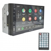 Central Multimídia 2 Din Mp5 Fiat Palio Câmera Moldura Tela Preto