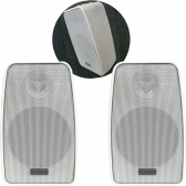 Kit Par Caixa Som Ambiente Resistente a Água 140w + Receiver