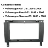 Central Multimidia Android Auto Gol G3 Moldura + Câm Preto