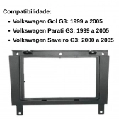 Central Multimidia Android Auto Gol G3 Moldura + Câm Preto