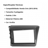 Central Multimídia Android 2 Din Honda Civic Moldura 9