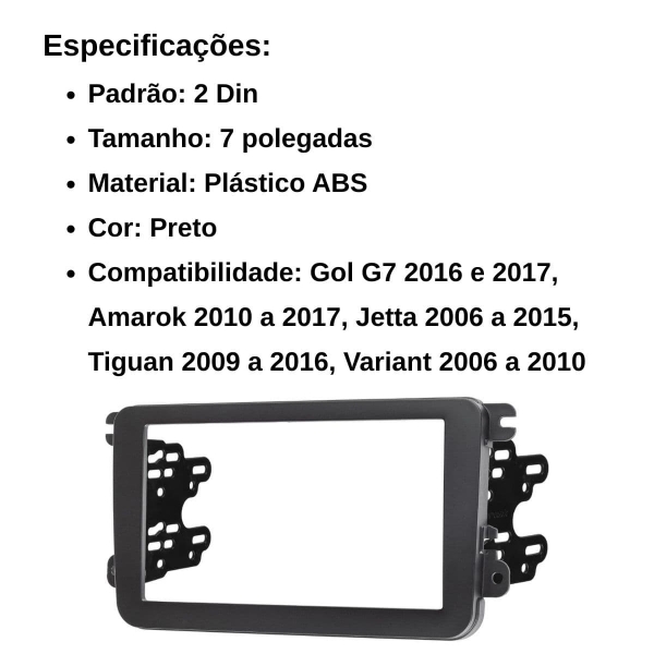 Central Multimidia Android Auto Jetta Moldura + Câm
