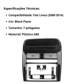 Central Multimídia 2 Din Mp5 Fiat Linea Câmera Moldura BP