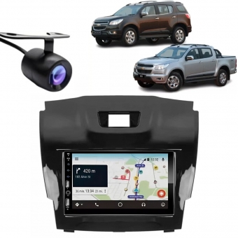 Central Multimídia Carplay Android Trailblazer Moldura + Câmera BP