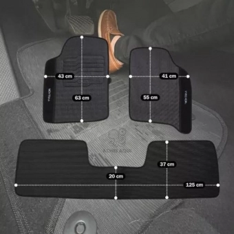 Kit Tapete Emborrachado GM Montana CD 2010 Até 2016 3 Peças