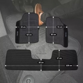 Kit Tapete Emborrachado GM Montana CD 2010 Até 2016 3 Peças