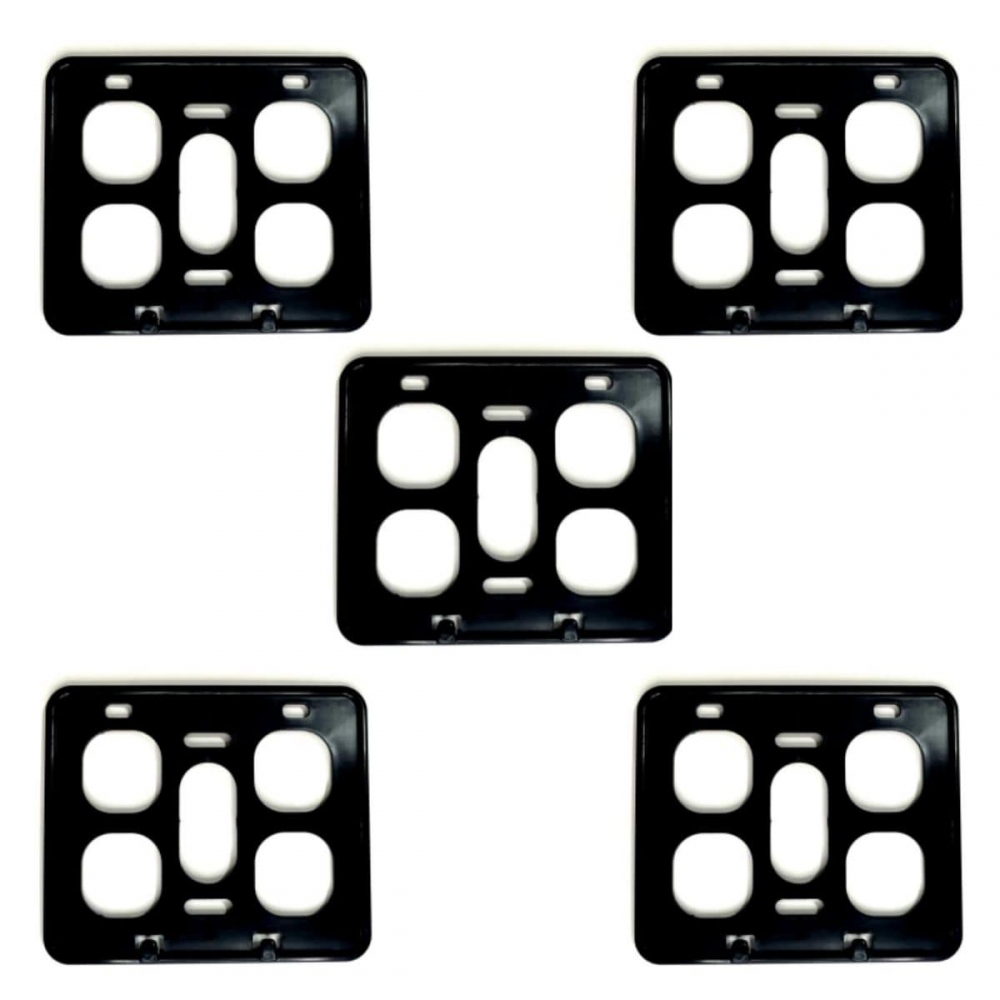 kit 5 Suportes Para Placa De Moto Completo Padrão Mercosul