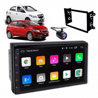 Central Multimídia Android Prisma Joy 2013/16 Câmera Ré Bluetooth Espelha