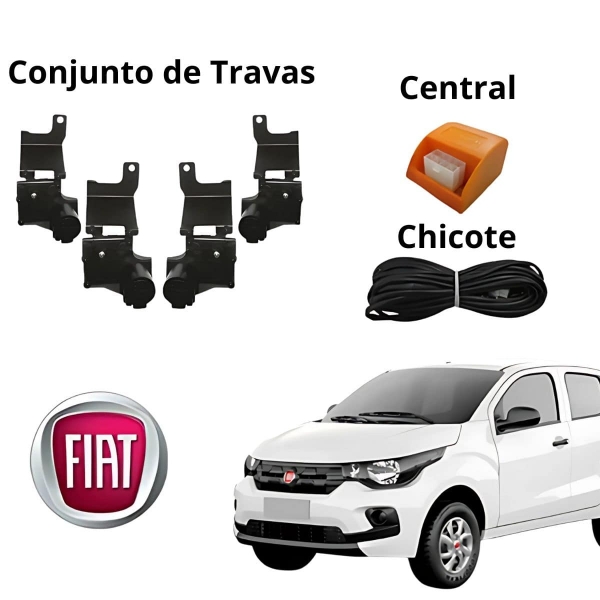 Kit Trava Elétrica Dedicada Fiat Mobi 4 Portas Tragial PAKTFTMN002