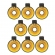 Kit 8 Reparos Driver Hi-300 Tweeter 8 Ohms 100w Hi-320 Force