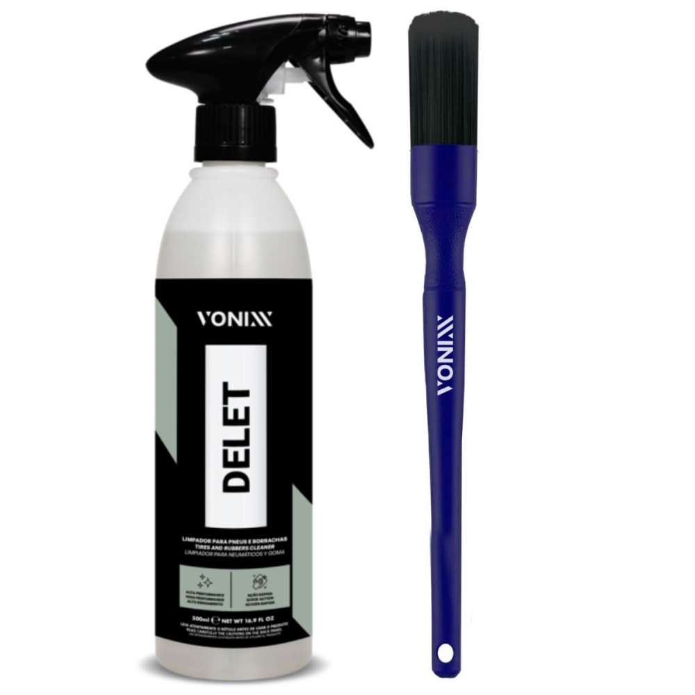 Delet Vonixx Limpador Para Pneus E Borrachas 500ml + Pincel