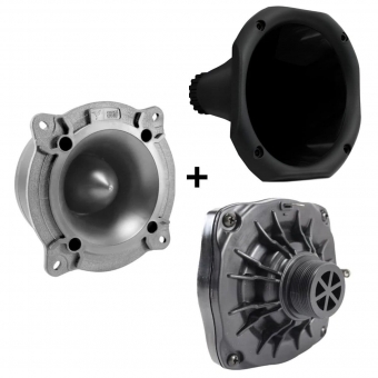 Kit Driver + Corneta Plástico + Super Tweeter Force One 200w