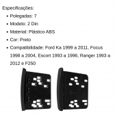 Central Multimídia 2 Din Mp5 Ford KA Câmera Moldura