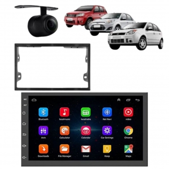 Central Multimidia Android Auto Ecosport Moldura + Câm