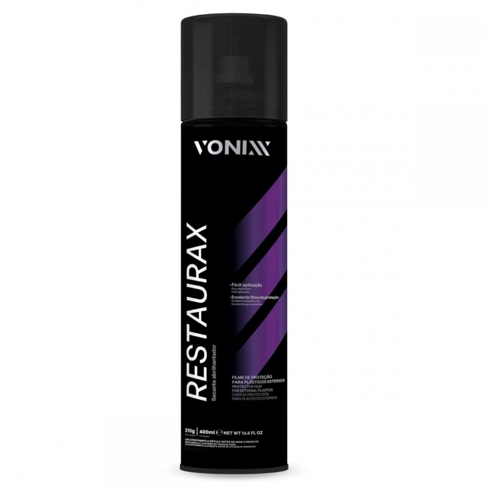 Restaurax Spray Restaurador Plástico Automotivo Aerossol Vonixx